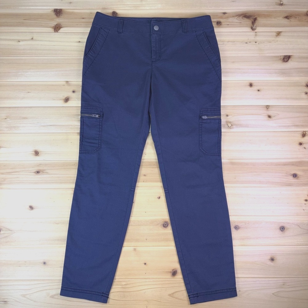 Athleta Pants Womens 8 Charcoal Gray Skinny Mid Rise Cargo Pants